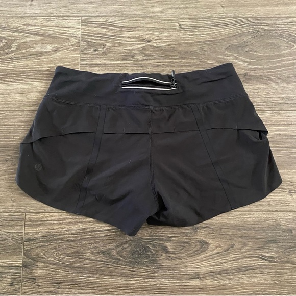 LULULEMON Black Athletic Running Workout Shorts Size 4 - Picture 1 of 5